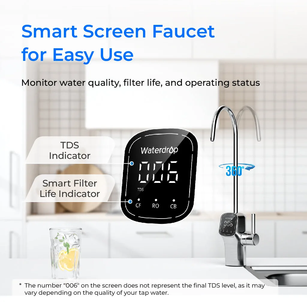 Vista 5 de 600 GPD Fast Flow Reverse Osmosis System - Waterdrop G3P600