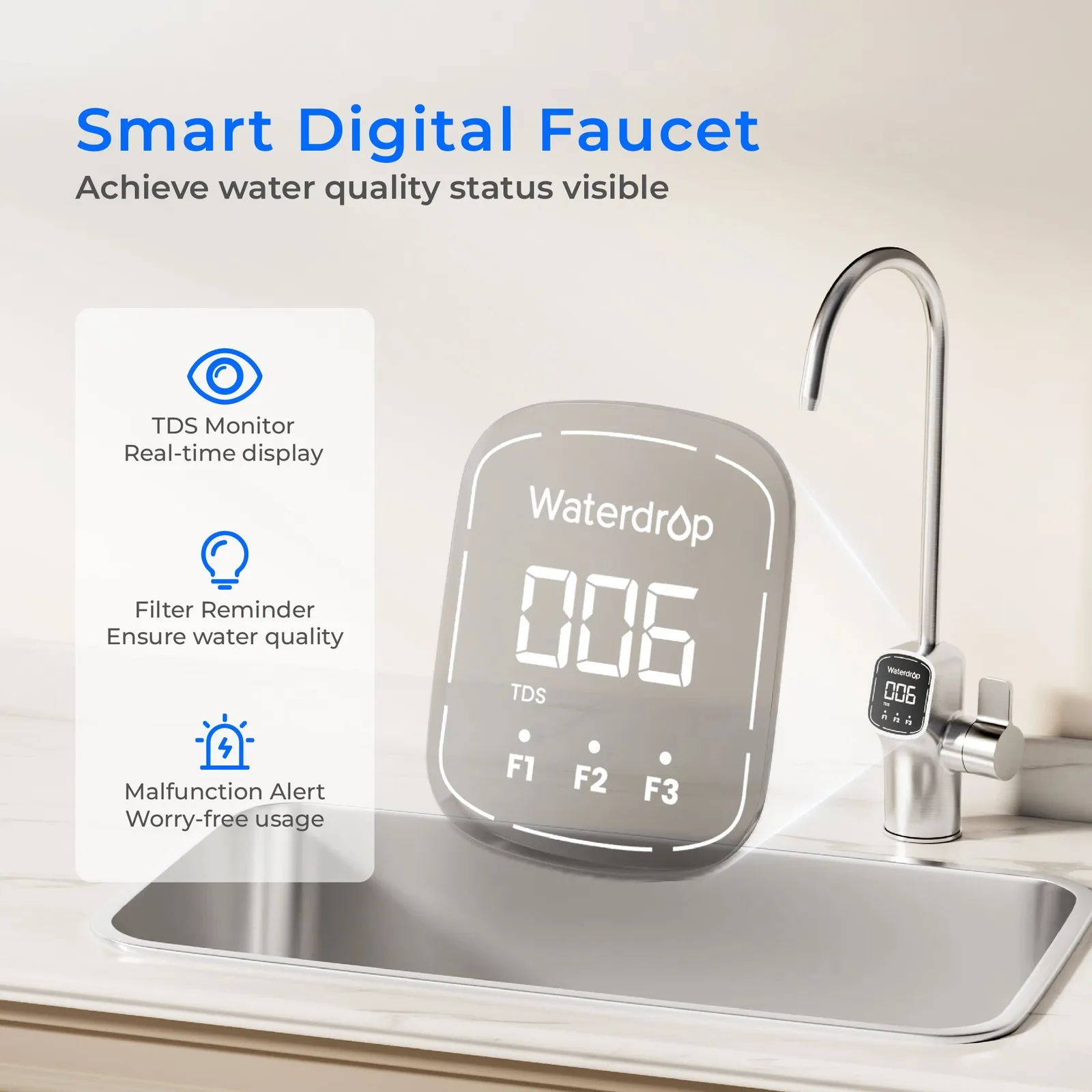 Vista 4 de Waterdrop X Series Reverse Osmosis System, X8